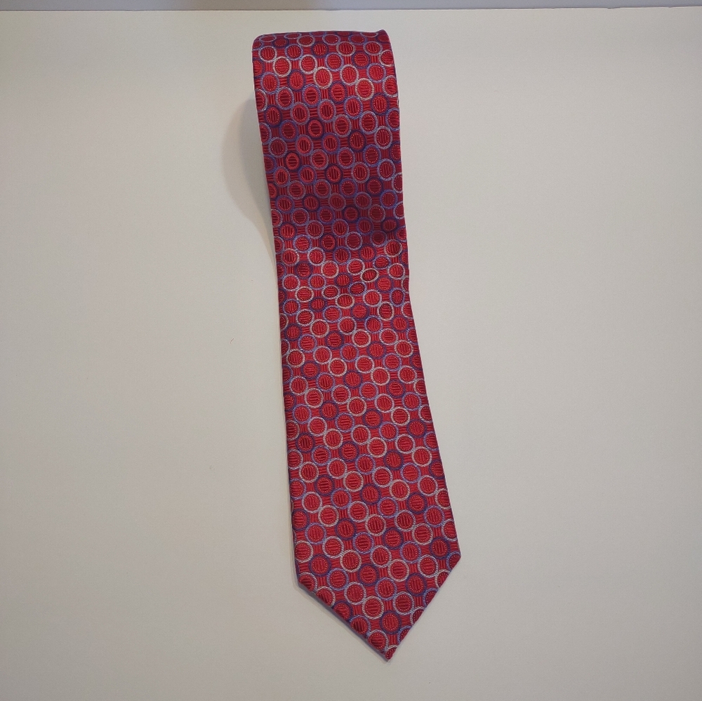 Sean John  Red Patterned Men's Silk Tie